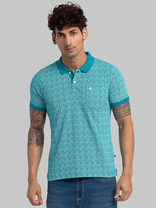 Men Red Regular Fit Print Cotton T-Shirt