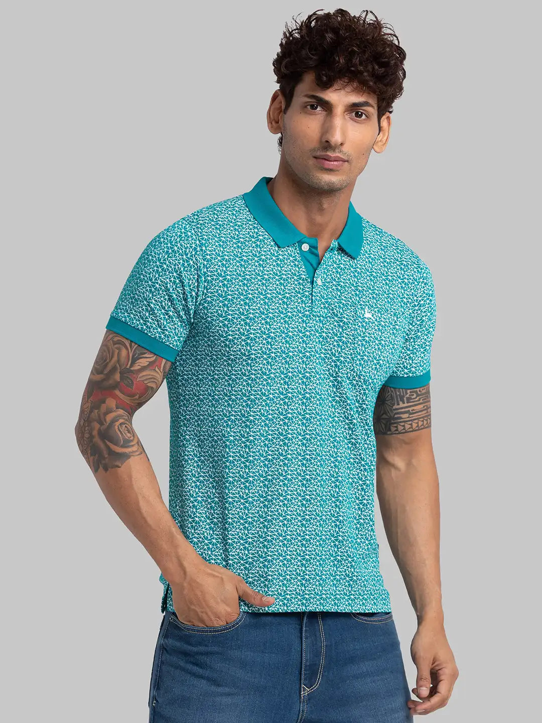 Men Red Regular Fit Print Cotton T-Shirt