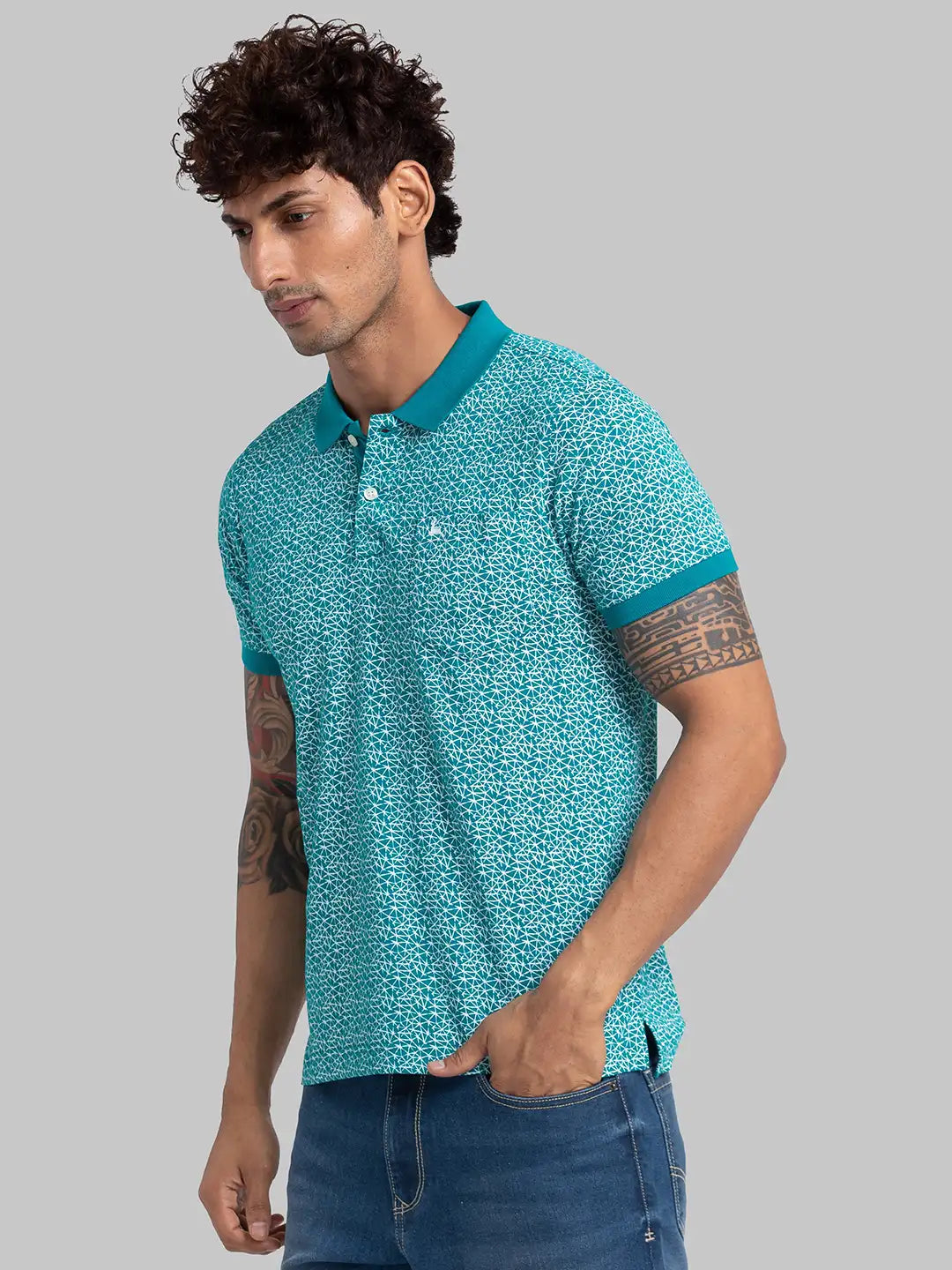 Men Red Regular Fit Print Cotton T-Shirt