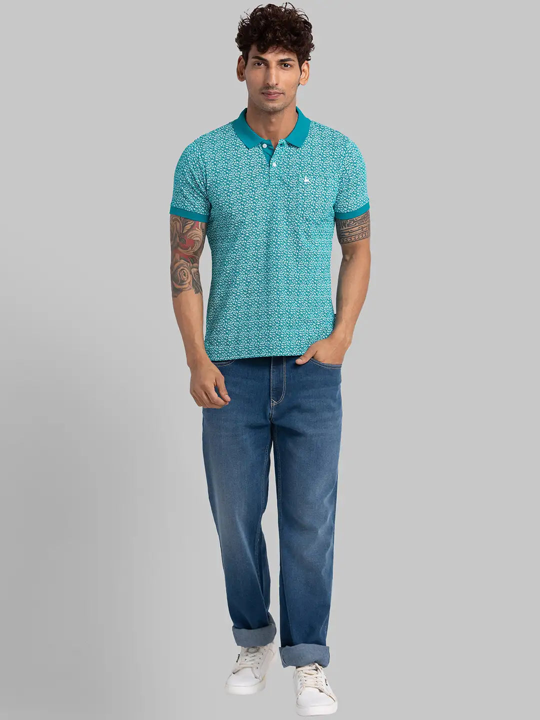 Men Red Regular Fit Print Cotton T-Shirt