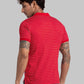 Men Blue Regular Fit Print Cotton Blend T-Shirt