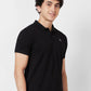 Parx Regular Fit Solid Dark Maroon T-Shirt