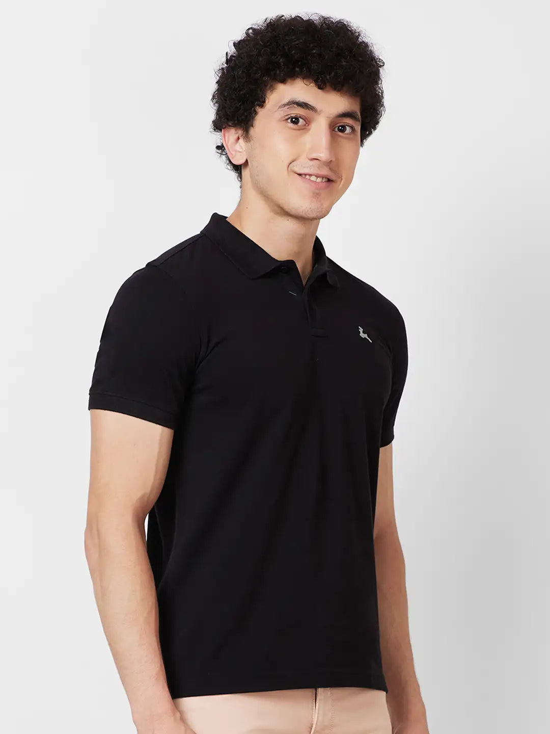 Parx Regular Fit Solid Dark Maroon T-Shirt