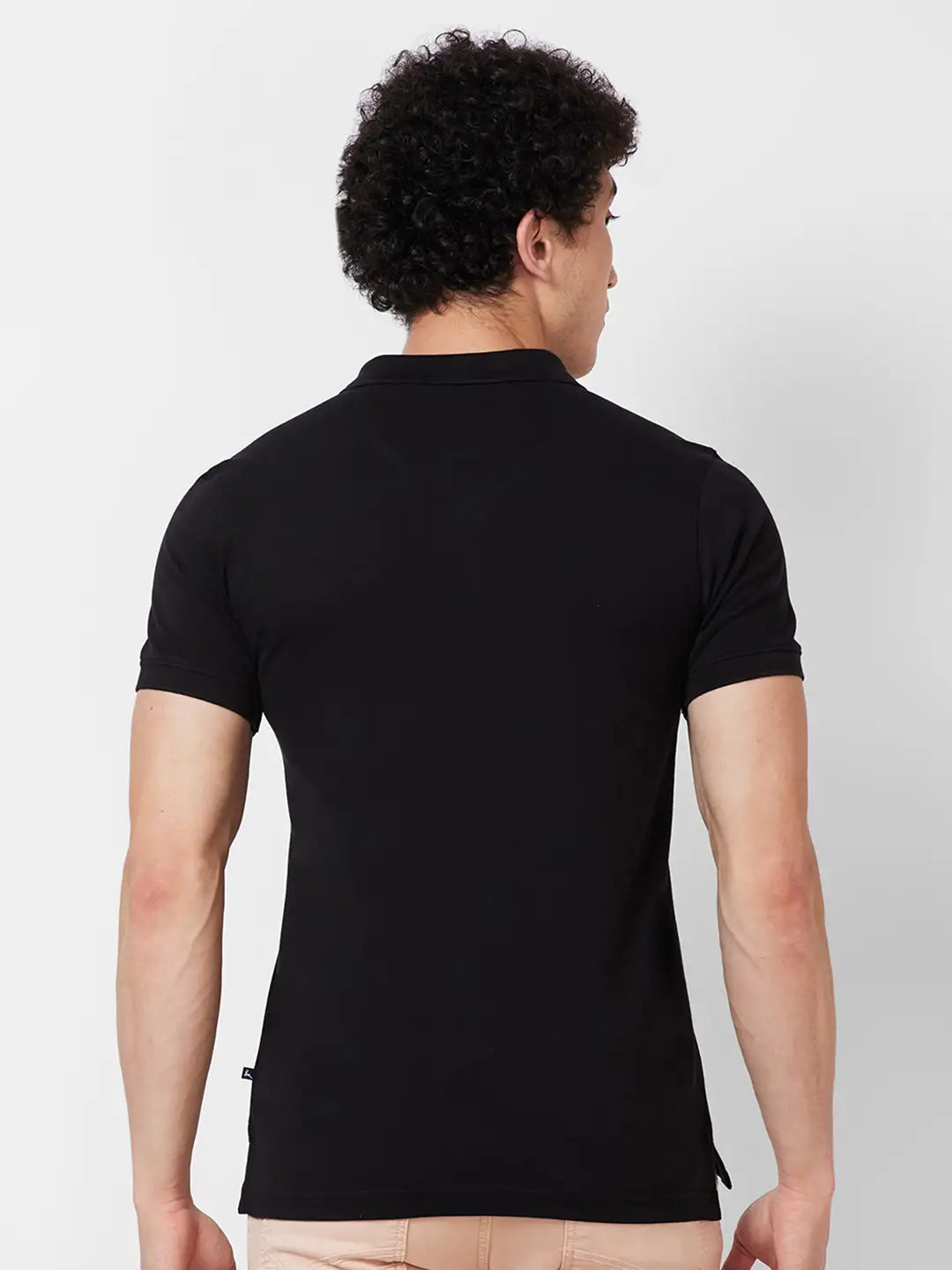 Parx Regular Fit Solid Dark Maroon T-Shirt