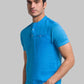Men Regular Fit Blue T-Shirt