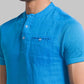 Men Regular Fit Blue T-Shirt