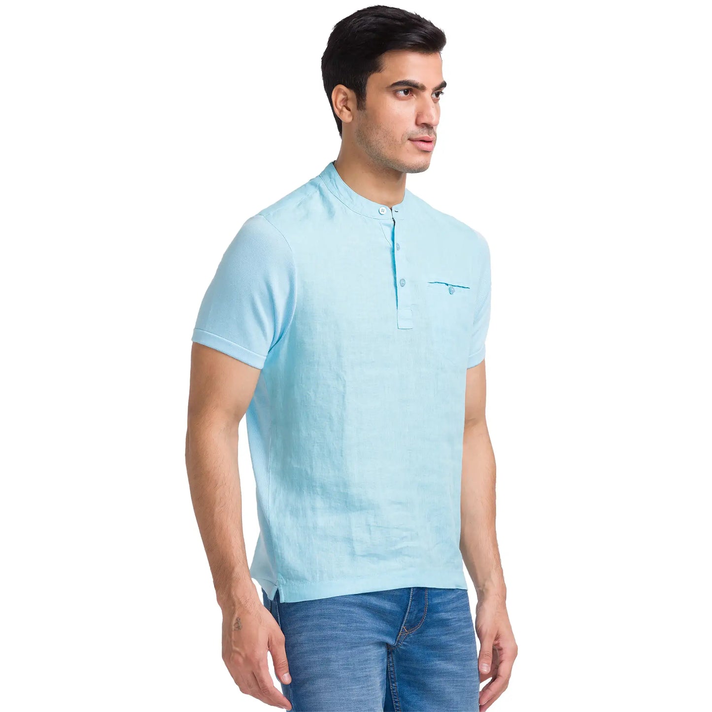 Men Regular Fit Grey Polo