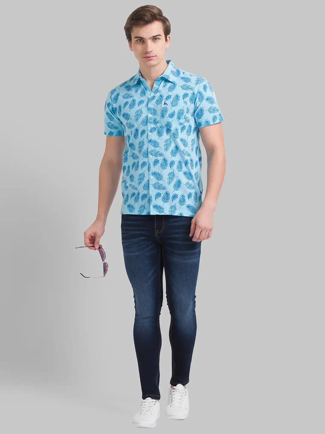 Men Regular Fit Light Green Polo