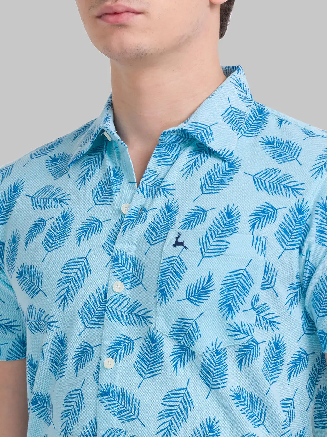 Men Regular Fit Light Green Polo