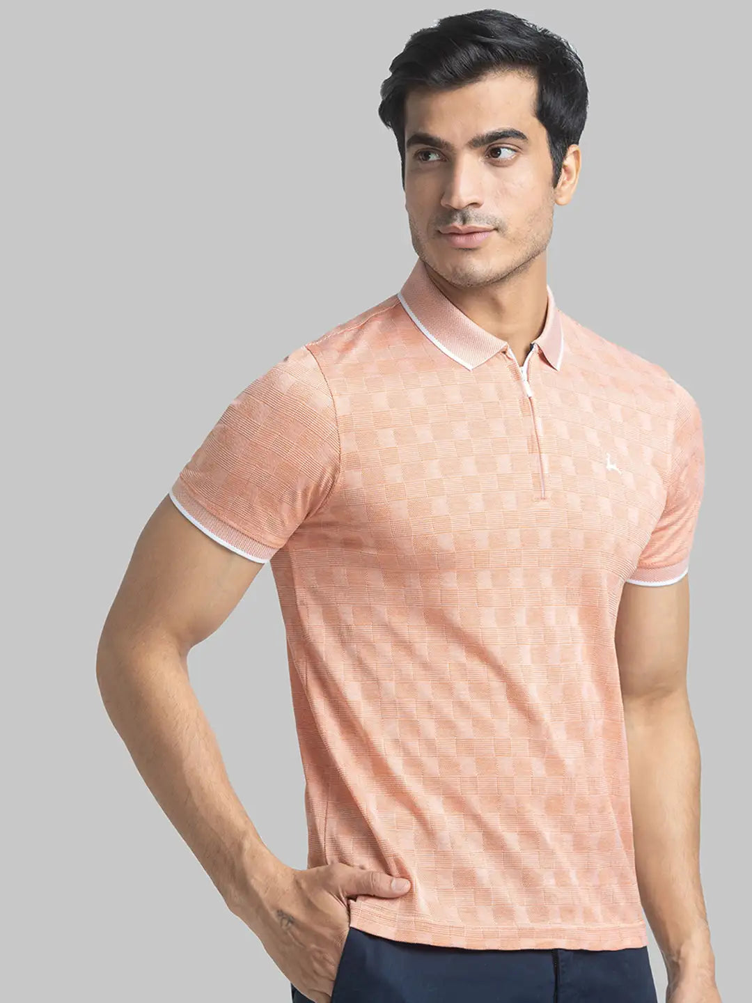 Parx Men White Solid Slim Fit Cotton Full Sleeve Mandrine Collar Shirt