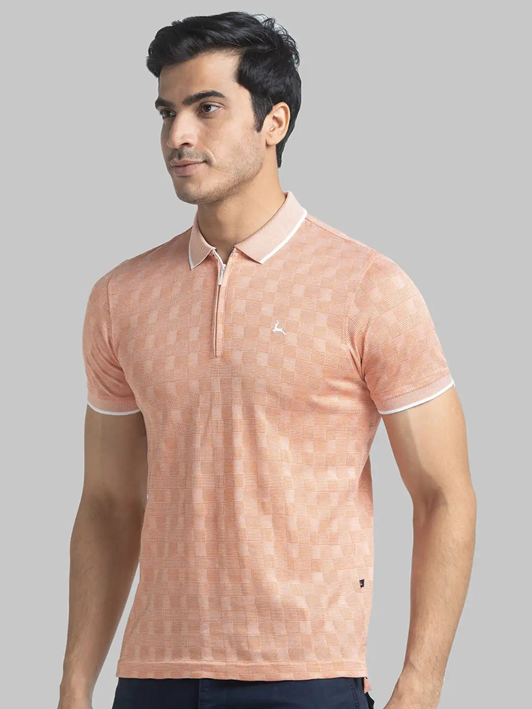 Parx Men White Solid Slim Fit Cotton Full Sleeve Mandrine Collar Shirt