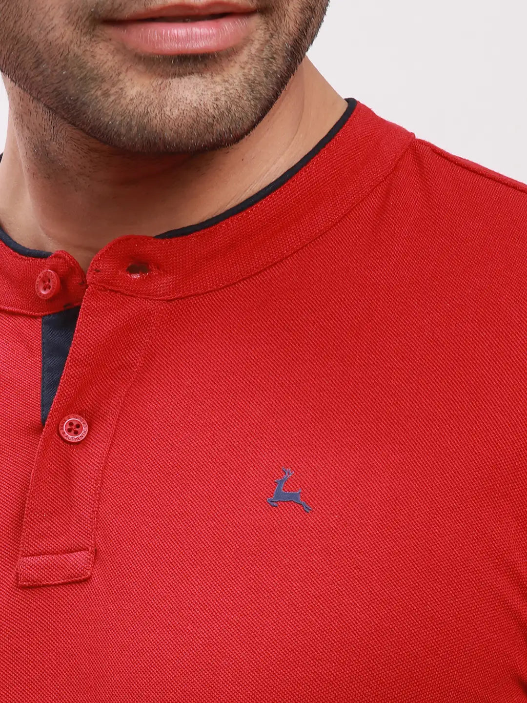 Parx Men Green Solid Regular Fit Cotton Blend T-Shirt