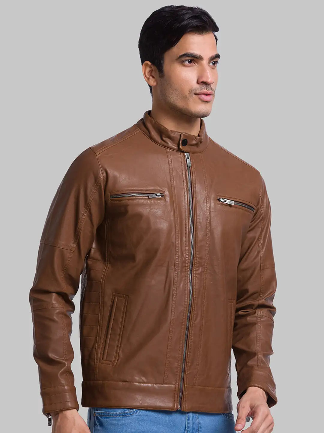 Men Regular Fit Black Jacket