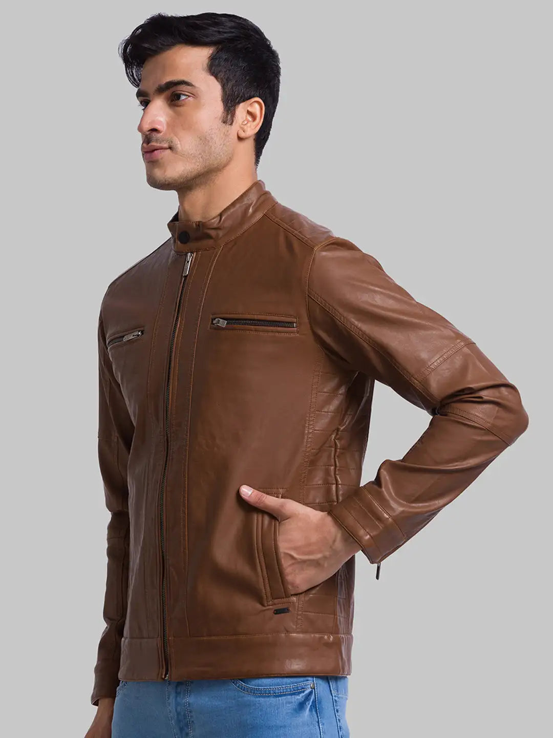 Men Regular Fit Black Jacket
