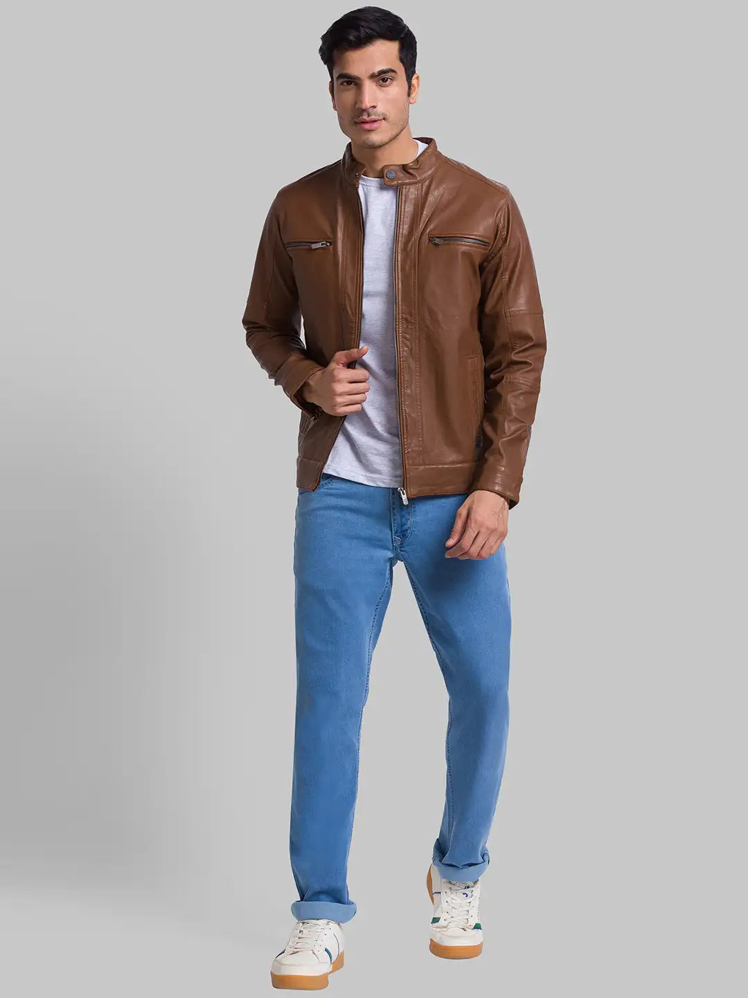 Men Regular Fit Black Jacket