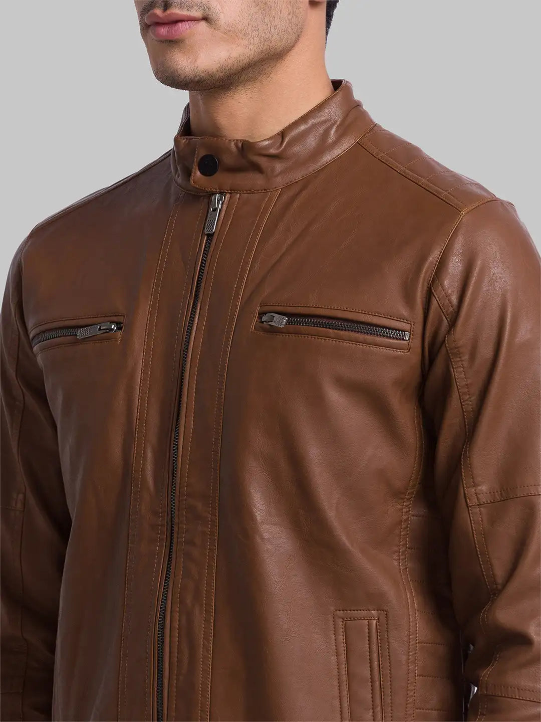Men Regular Fit Black Jacket