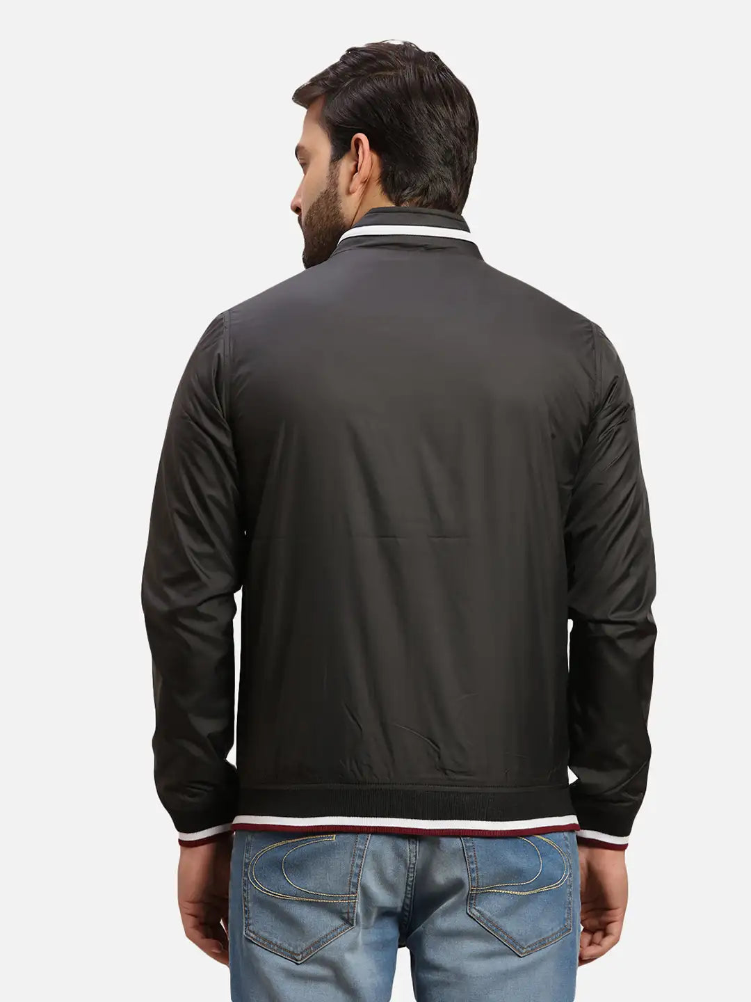 Parx Men Green Solid Polyester Full Sleeve Jacket