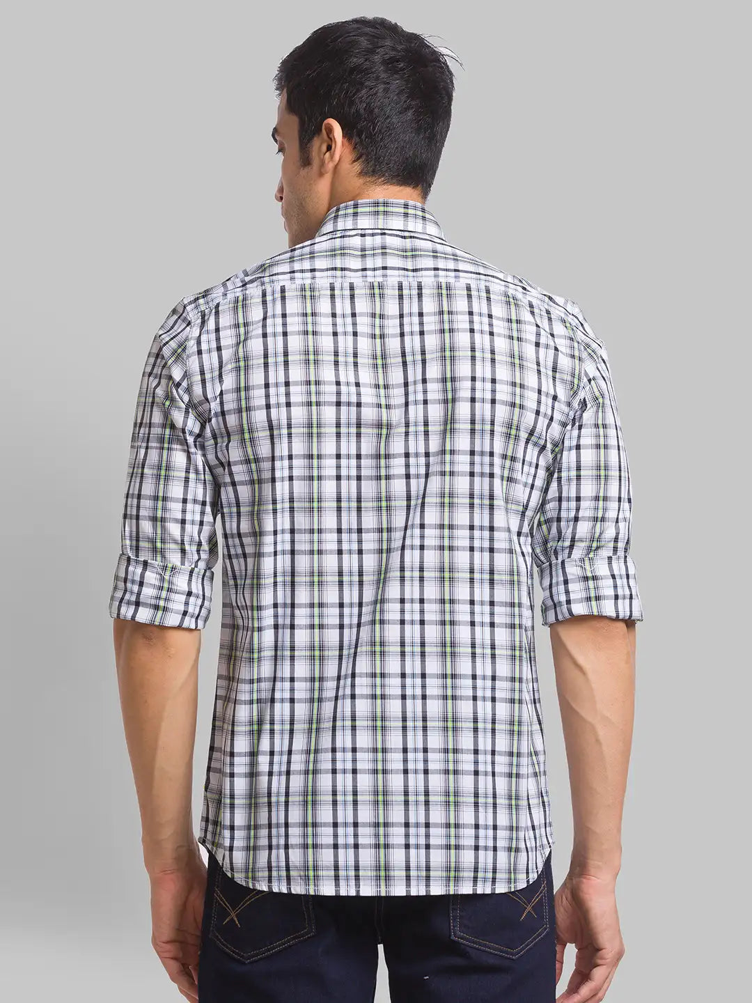 Men Slim Fit Light Green Shirt