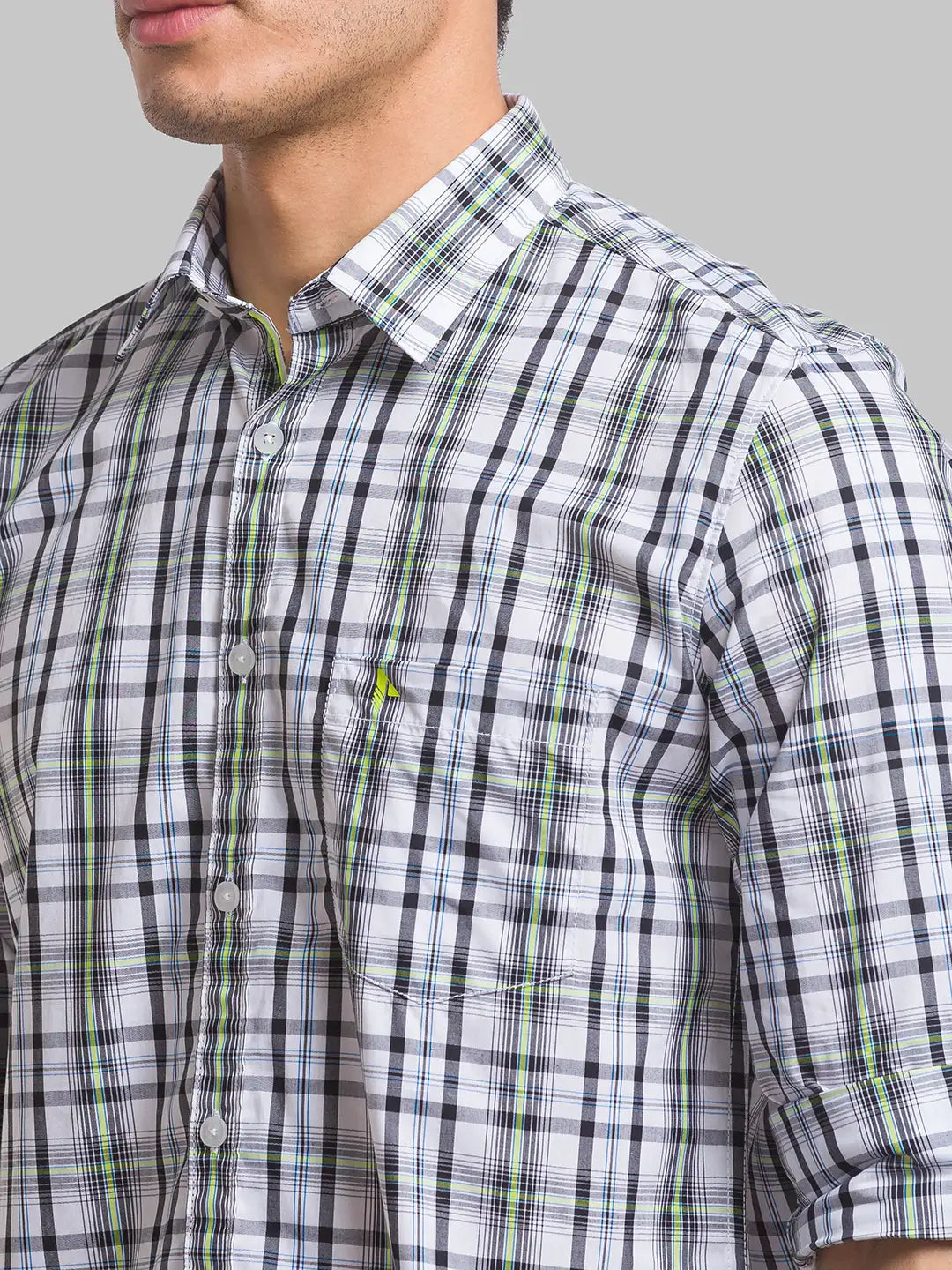 Men Slim Fit Light Green Shirt