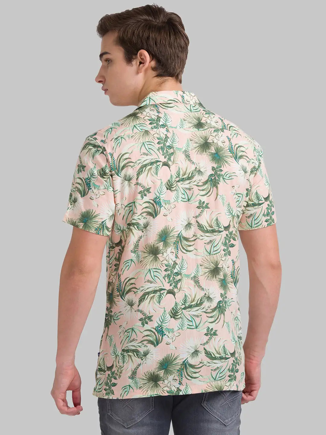 Regular Fit Short Sleeve Shirt - Random Mixed Panel Orange