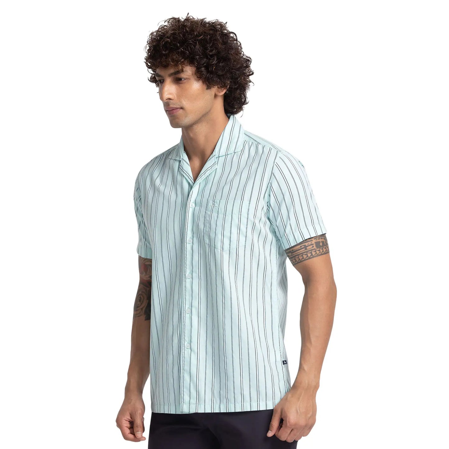 Men Regular Fit Green Shirt