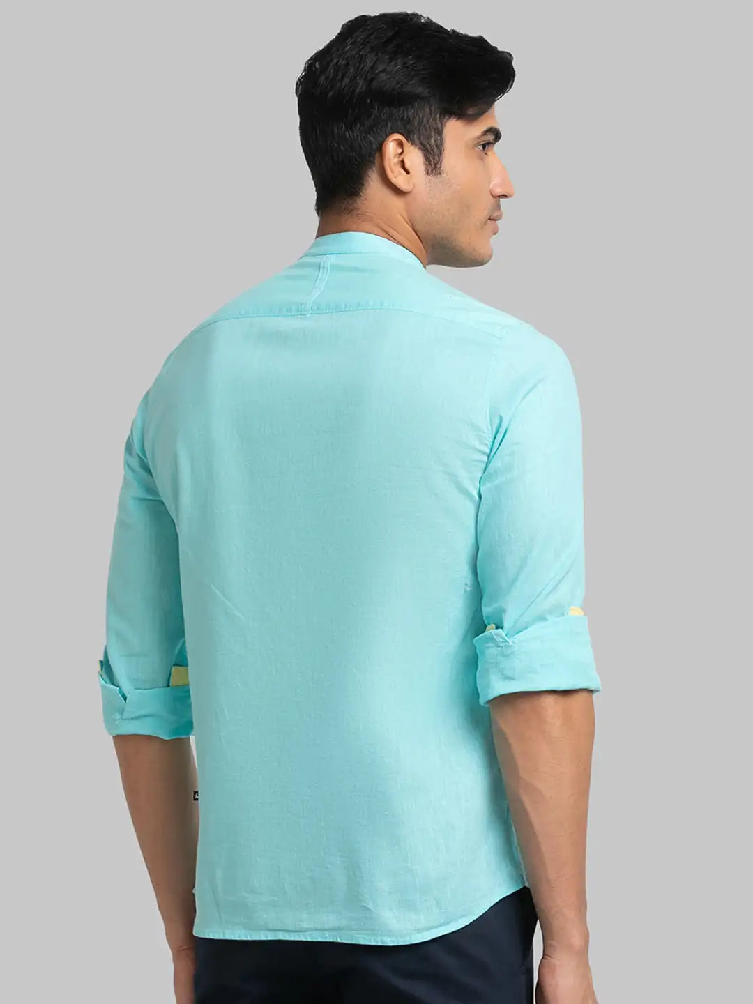 Men Slim Fit Blue Shirt