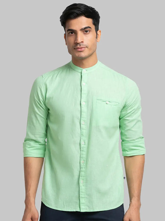 Men Slim Fit White Shirt