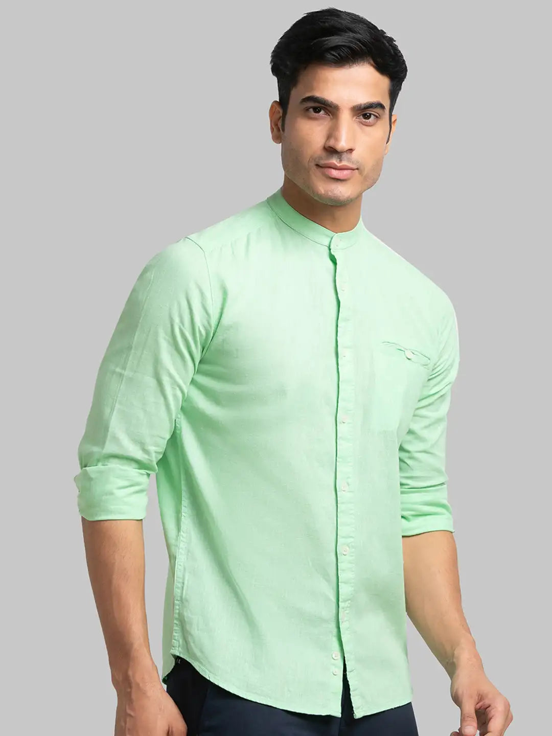 Men Slim Fit White Shirt
