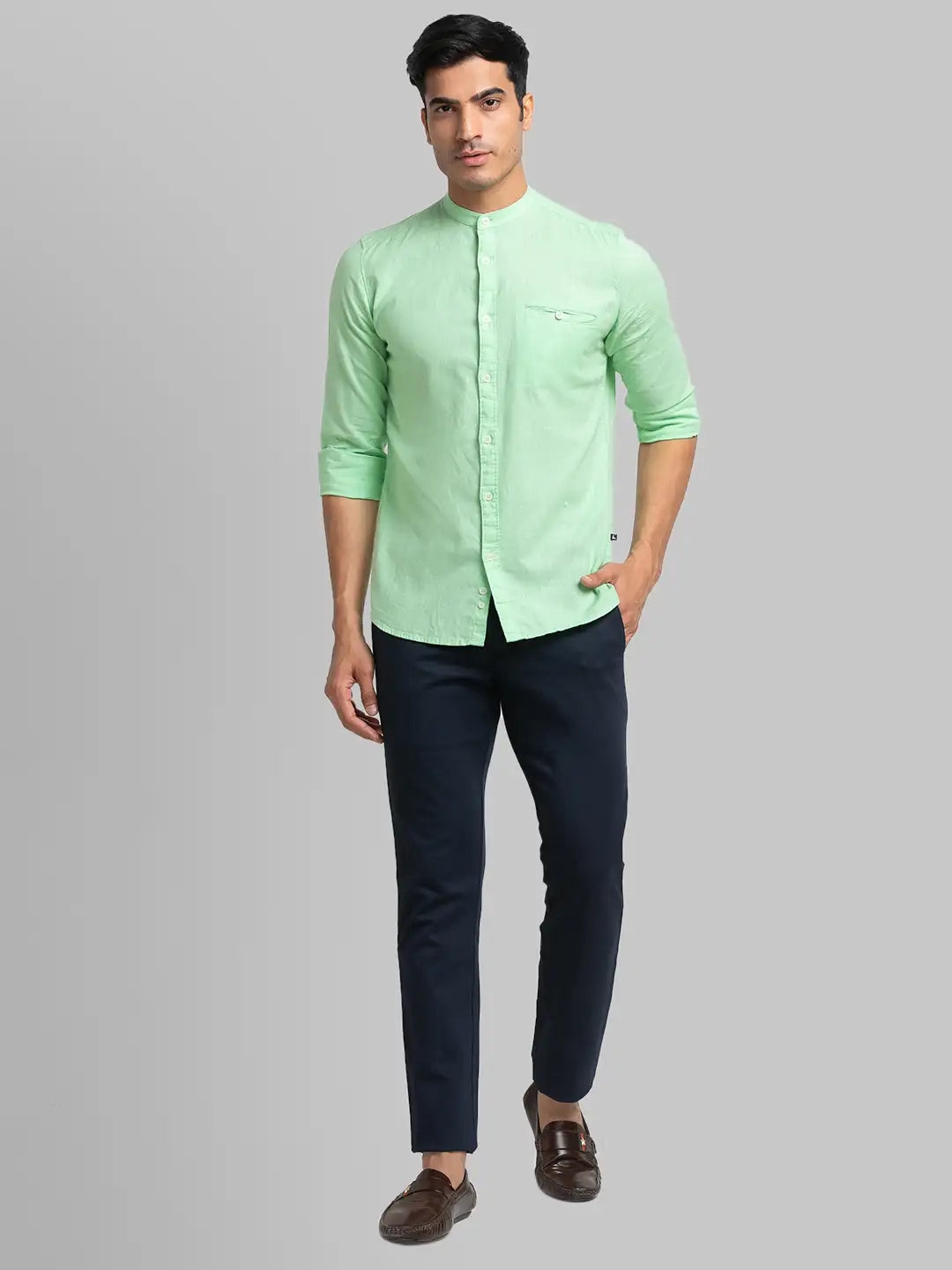 Men Slim Fit White Shirt