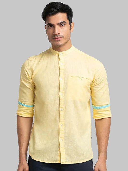 Men Slim Fit Blue Shirt