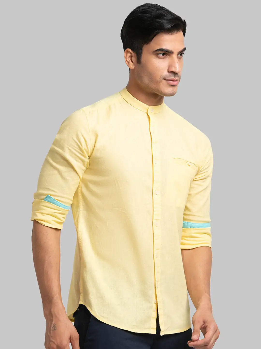 Men Slim Fit Blue Shirt