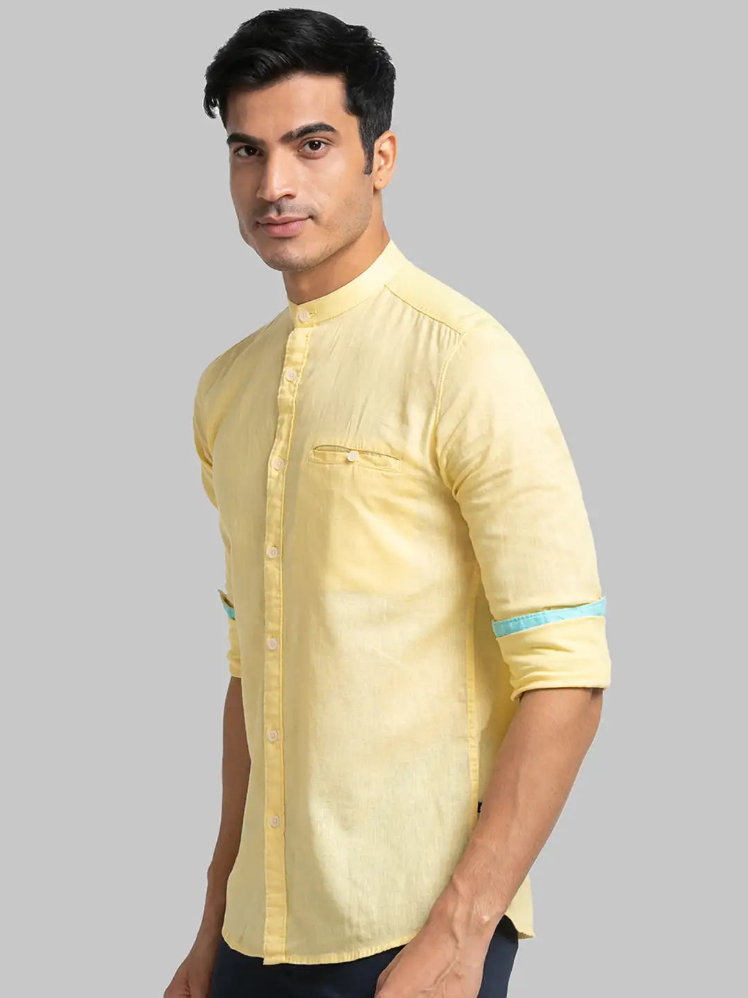 Men Slim Fit Blue Shirt