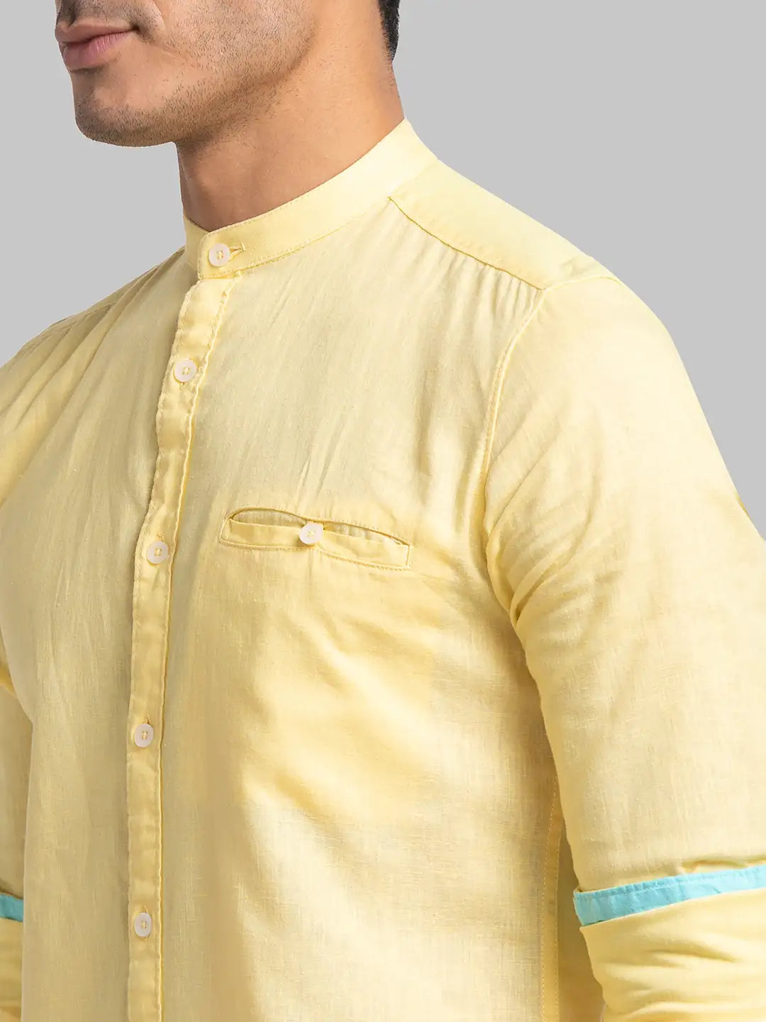 Men Slim Fit Blue Shirt