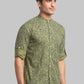 Men Slim Fit Yellow Shirt
