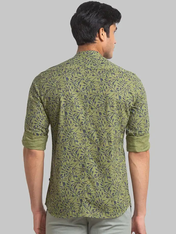 Men Slim Fit Yellow Shirt