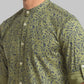 Men Slim Fit Yellow Shirt