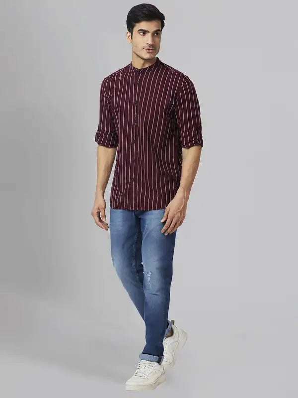 Men Slim Fit White Shirt