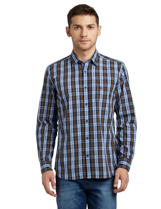 Men Slim Fit Light Green Shirt