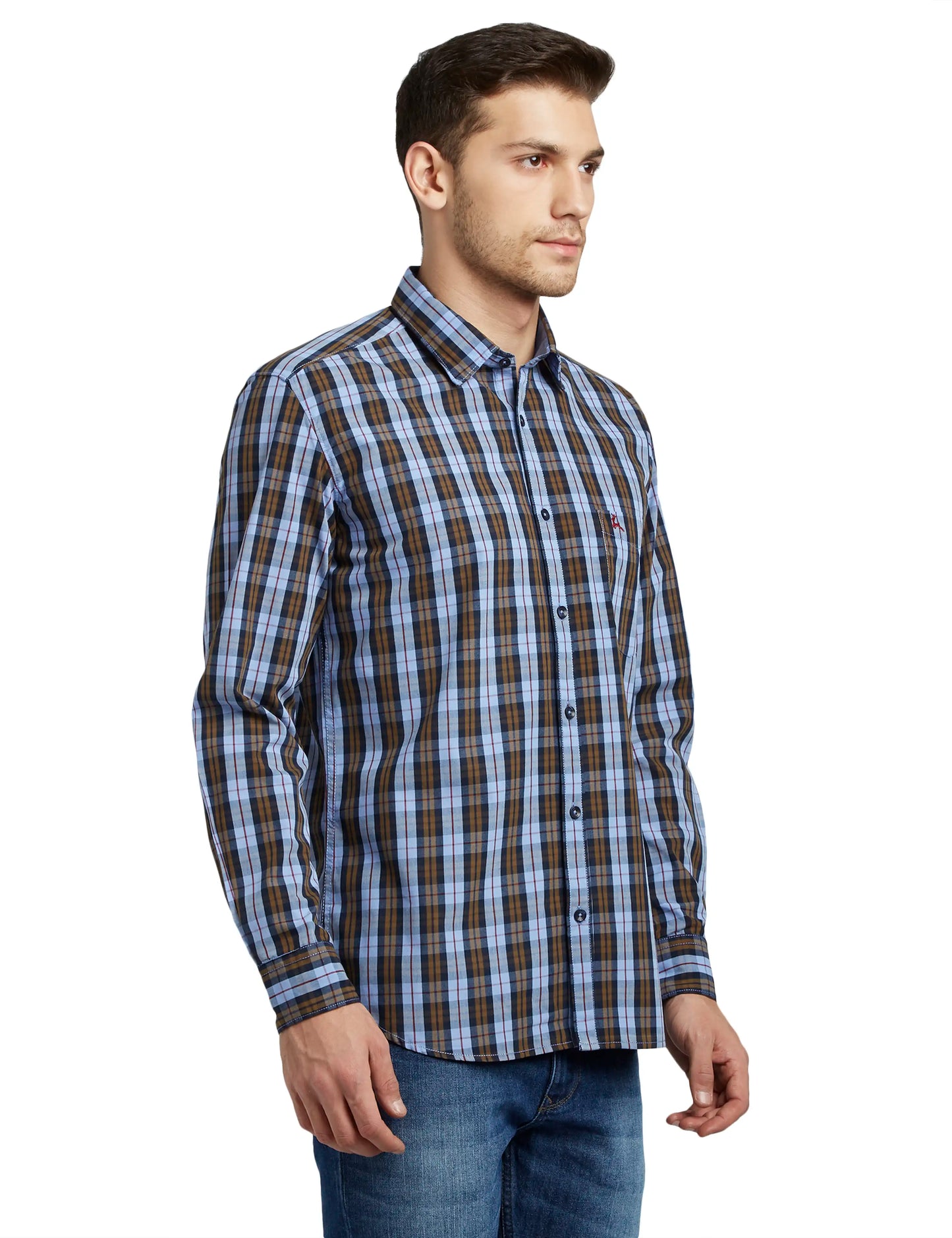 Men Slim Fit Light Green Shirt