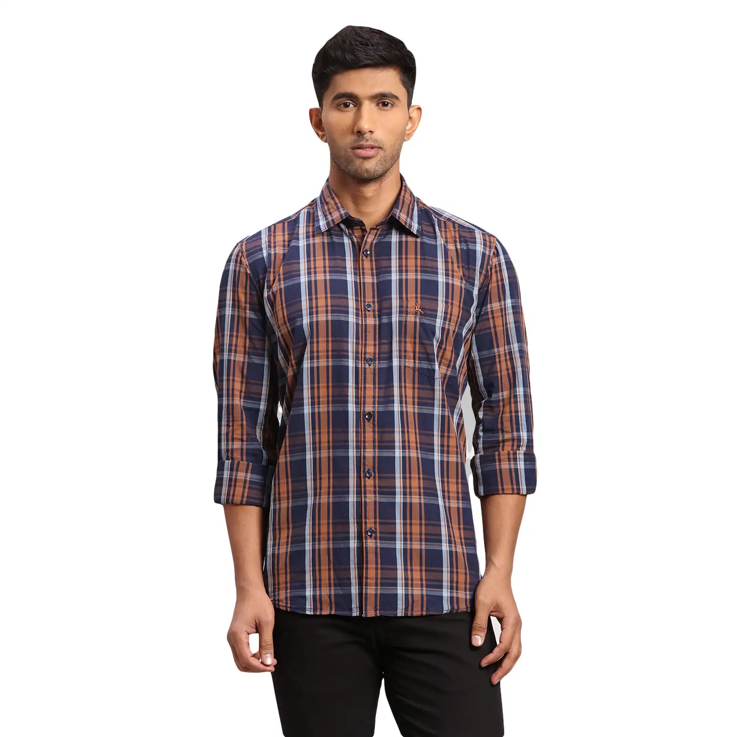 Men Slim Fit Light Pink Shirt