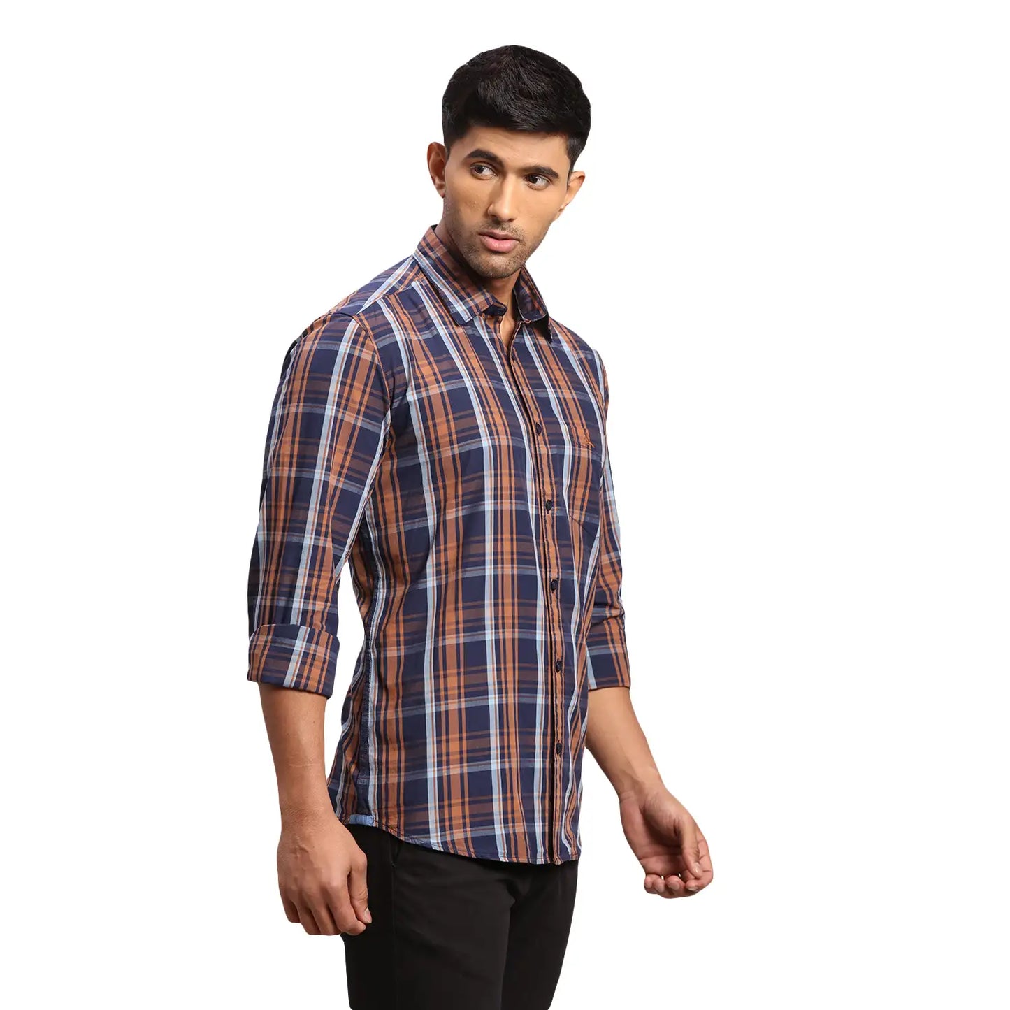 Men Slim Fit Light Pink Shirt
