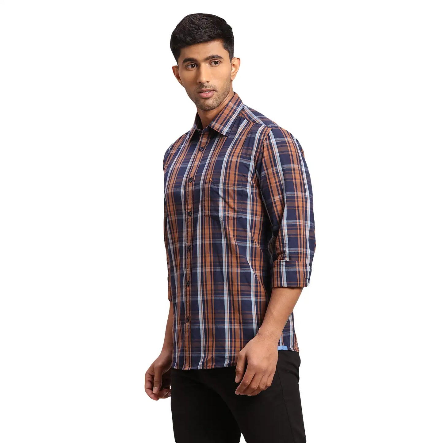 Men Slim Fit Light Pink Shirt