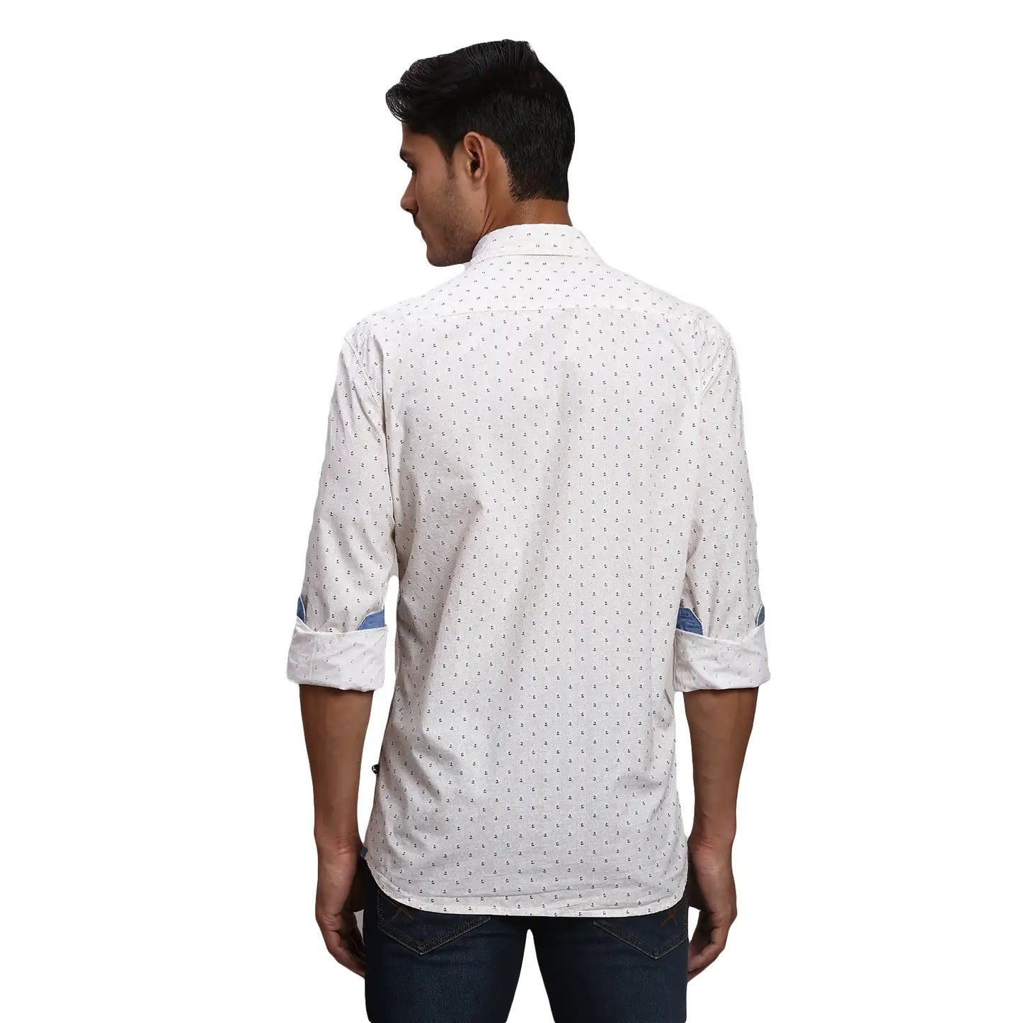 Men Slim Fit Blue Shirt