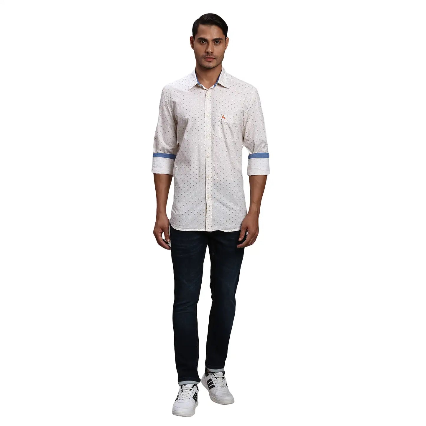 Men Slim Fit Blue Shirt