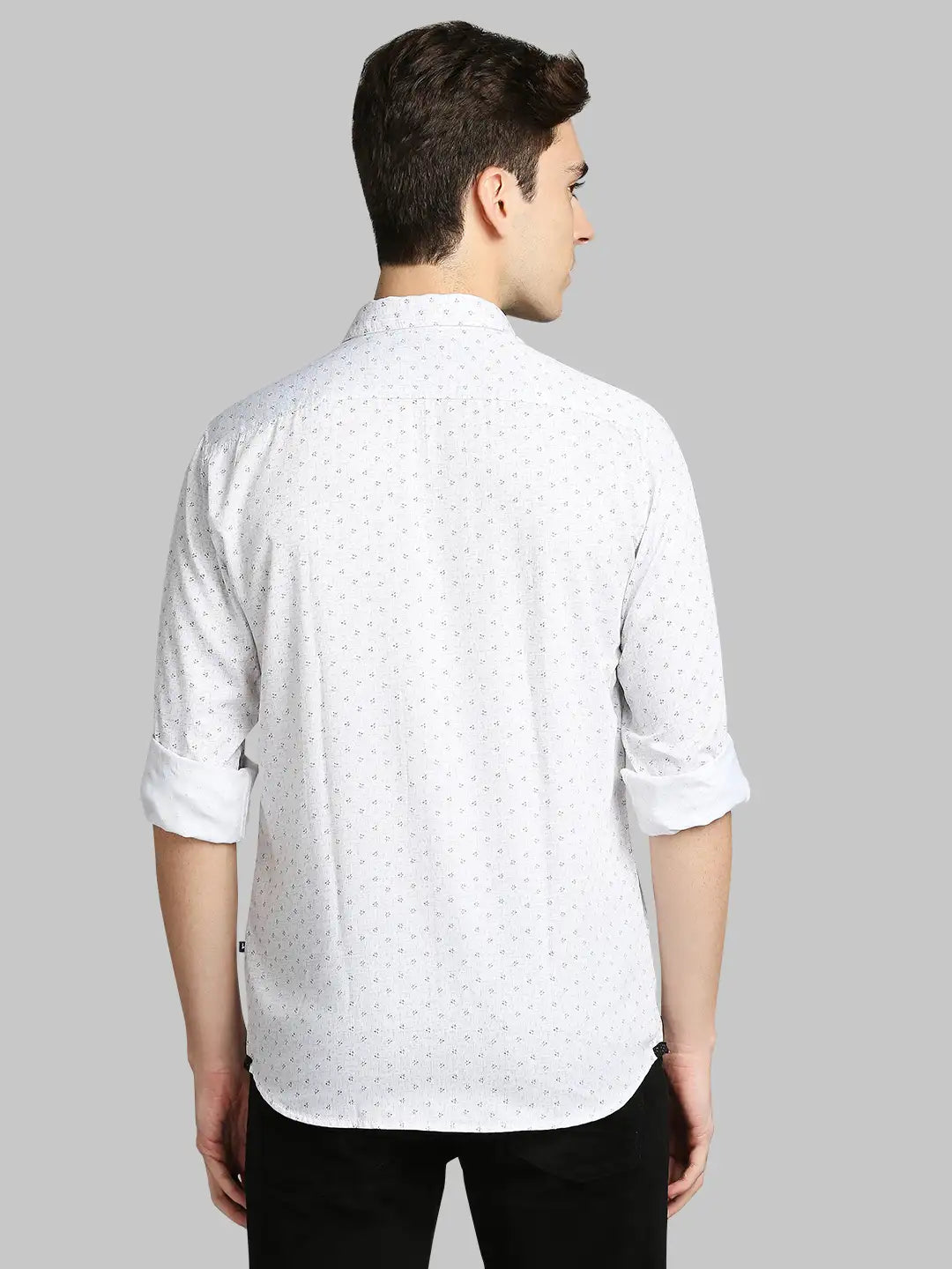 Men Slim Fit Dark Orange Shirt