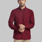 Men Slim Fit Medium Orange Shirt