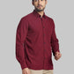 Men Slim Fit Medium Orange Shirt