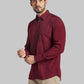 Men Slim Fit Medium Orange Shirt