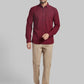 Men Slim Fit Medium Orange Shirt
