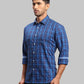 Men Slim Fit Dark Blue Shirt